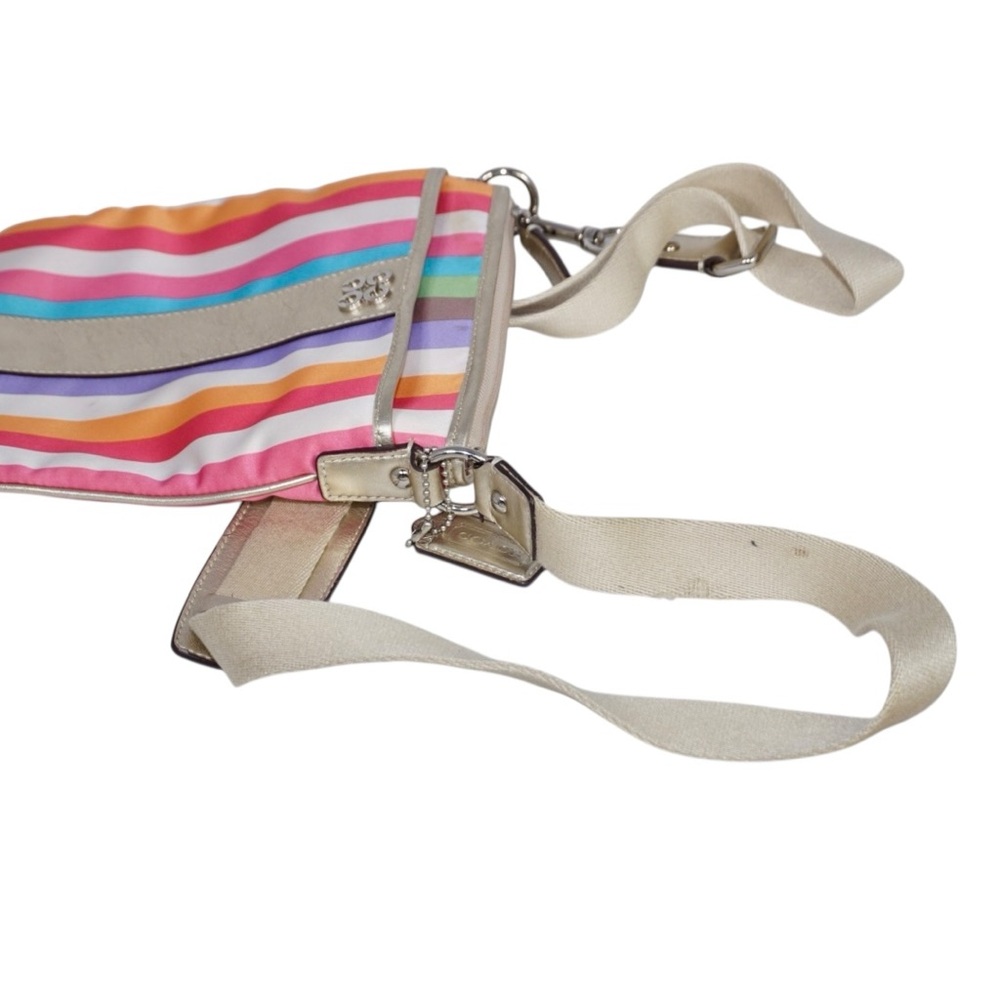 Coach Legacy Julia Striped Sateen Crossbody Bag Y2K Multi-Color - Picture 6 of 9